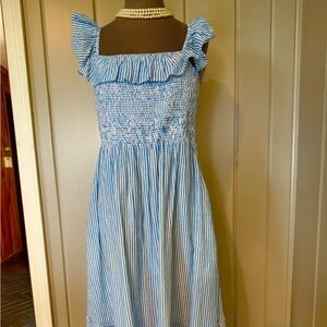 Vineyard Vines Blue and White Textured Top